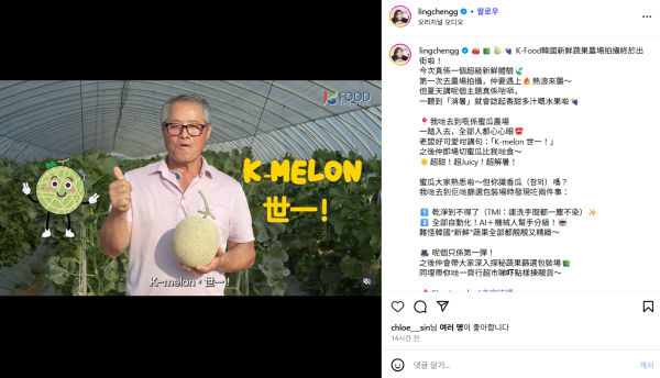 국산 멜론의 여러 장점을 소개하는 멜론 생산 농가