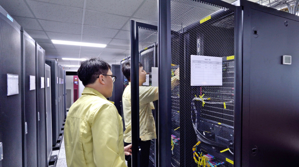 지난 20일, 을지연습 대비 ‘사이버 공격 및 테러로 인한 본청 정보시스템 복구 실전 훈련’‘ 진행 모습