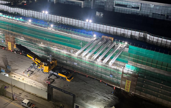 복개공사구간 현장 전경