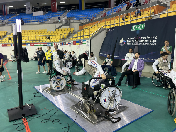 익산 장애인펜싱 경기 모습