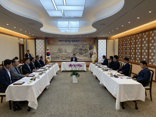 제49차 대기업 대표와의 간담회 개최 모습