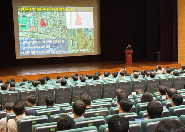23일, 대전 본사에서 개최한 철도 유휴부지 임대설명회 개최 모습