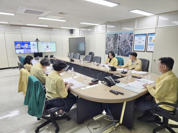 대전 중구, 지난  28일 오후 5시부터 재난안전대책본부 가동 모습