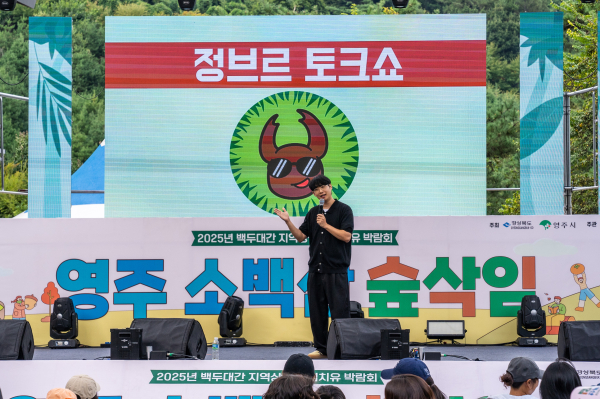 유튜버 ‘정브르’가 그린 토크 콘서트를 진행하고 있다.