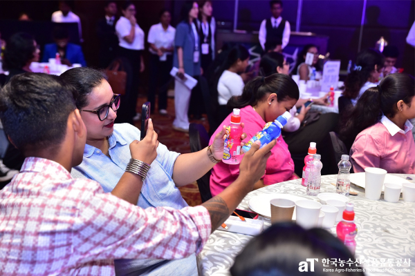 인도 뭄바이 K-푸드페어 소비자품평회 현장