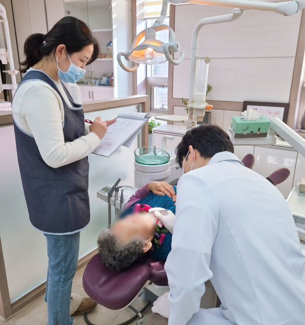 지난 2월 서산시보건소에서 진행된 구강 및 건강 상태 검진