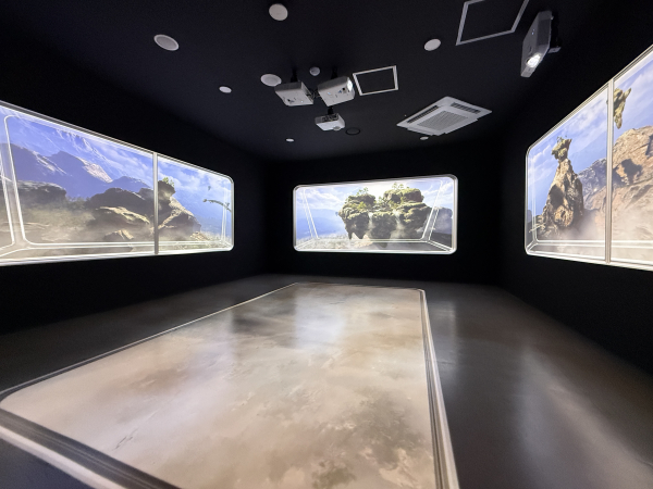 칠갑타워 4층 영상관 시연 모습