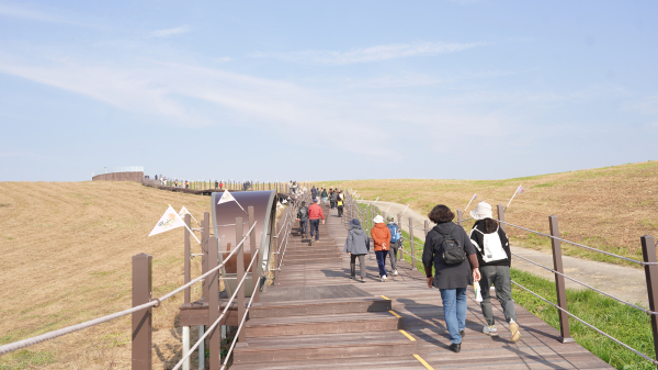 지난 5일, 서산한우목장길에서 진행된 2025 한걸음마다 힐링, 가을길 건강걷기 행사 모습