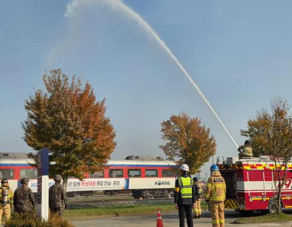 6일, ‘지진 대응 철도재난 합동훈련’ 전경 사진