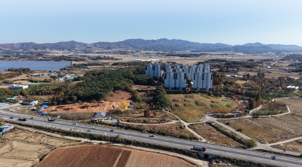 서산 부장리 고분군 전경