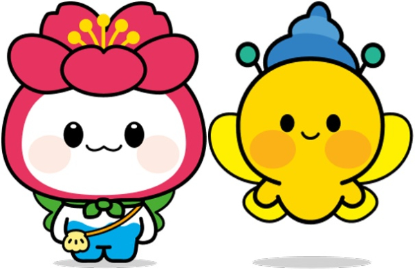 2026태안국제원예치유박람회의 공식 마스코트 ‘해온이’와 ‘소미’