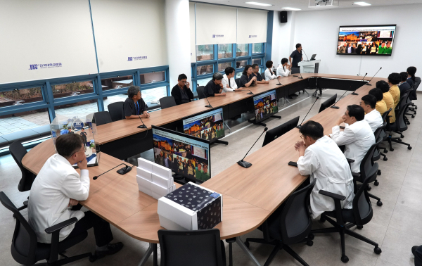 충남권역외상센터 레보아200례 달성(장성욱 센터장 브리핑 모습)