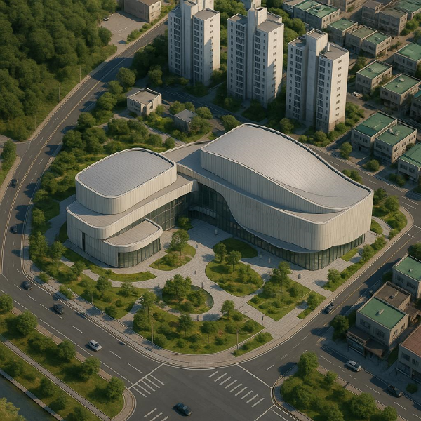유성복합문화예술센터 예상 조감도(AI생성 이미지)