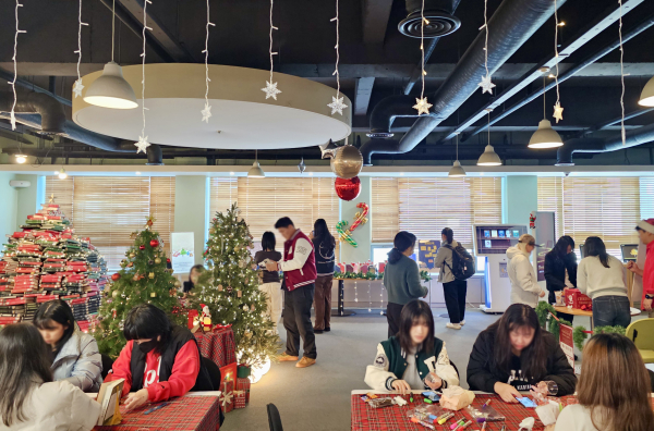 대전대 도서관, ‘크리스마스 홈파티’ 행사 진행 모습