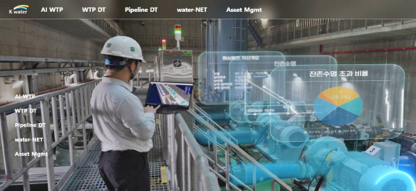 waterAX 플랫폼 홈 화면.