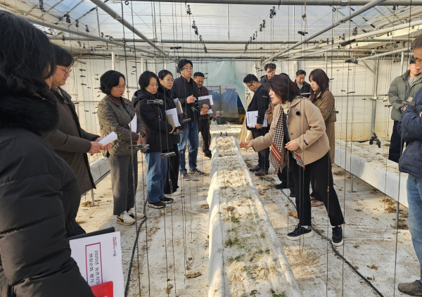 농촌지도사업 현장 순회평가 진행 모습