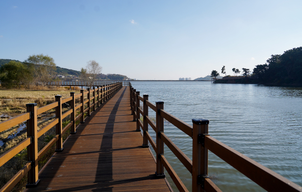 풍전저수지 둘레길 모습