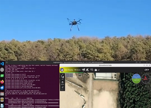 드론 비행 실증 모습