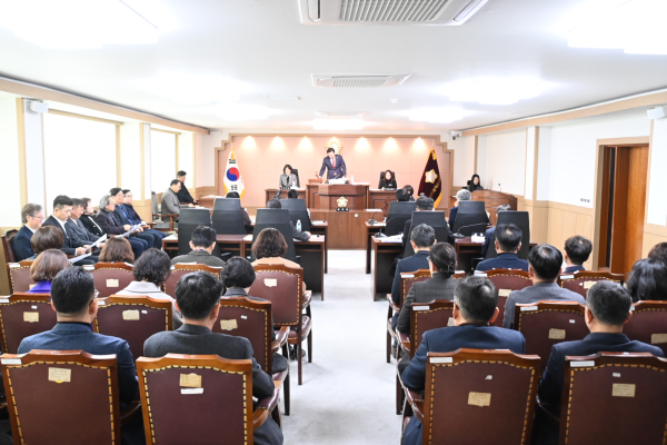 대덕구의회 제291회 임시회 폐회식 모습