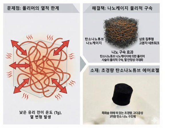 고분자 복합재의 열적 한계와 탄소나노튜브 나노케이지 기반 물리적 구속 개념