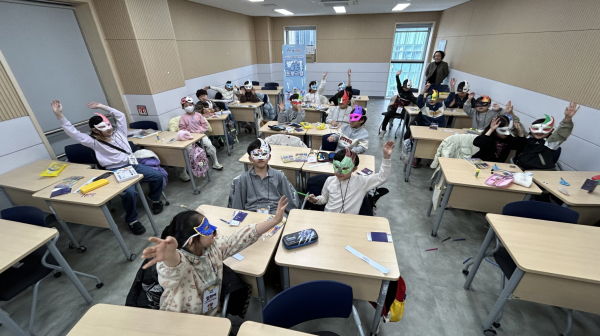 호서대 늘봄 프로그램에 참여한 지역 초등학생들
