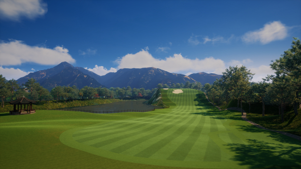 골프존이 한국 최초의 18홀 골프장인 ‘군자리CC’를 스크린골프 코스로 복원해 선보인다고 밝혔다 (군자리CC 6번홀)