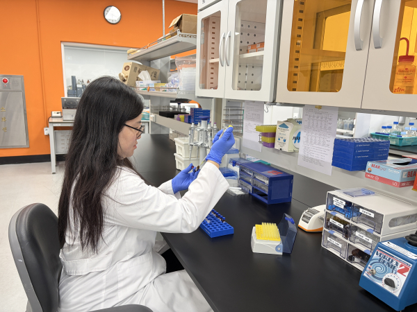 농산물안전분석실 실험 전처리 사진