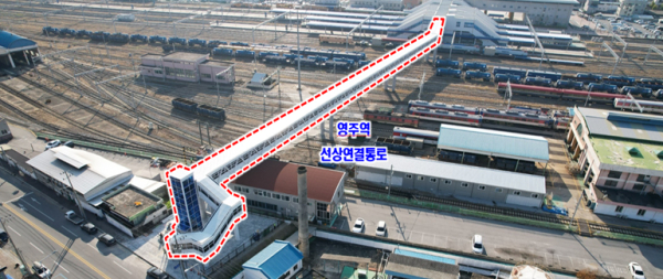 영주역 안전연결통로 전경