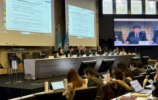 ETRI 이강찬 의장이 ITU-T 인공지능 표준화 공동조정그룹(JCA-AI) 제안 발표 모습