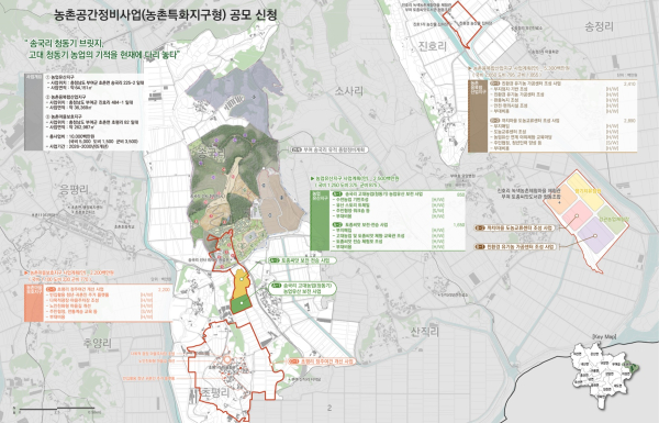 초촌면 특화지구 사업 구상도
