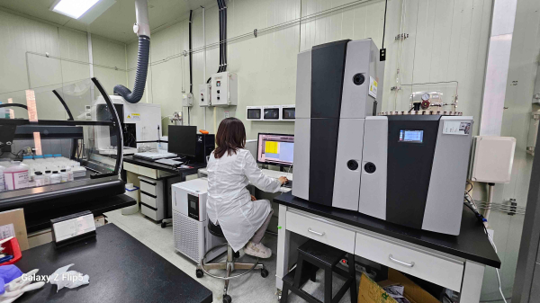 토양 시료 분석 모습