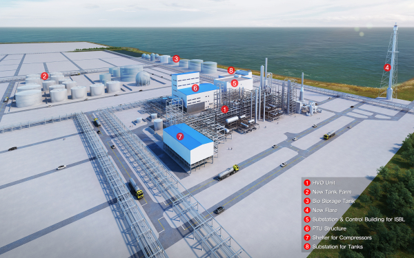 친환경 차세대 바이오 오일 생산공장 조감도