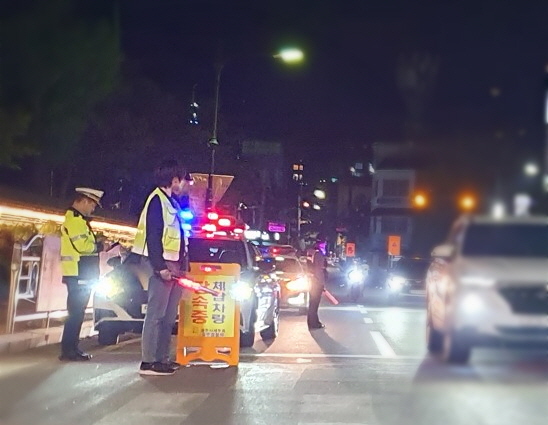 체납차량 단속 모습