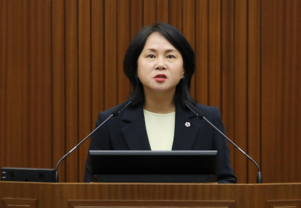 5분 발언하는 박란희 세종시의원