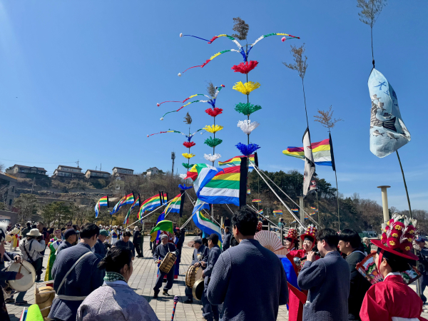 안섬당제 공개행사 모습