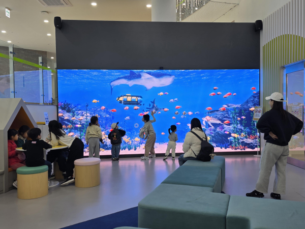 평생교육원 이도마루 열람실 주말과 체험시설 체험 모습