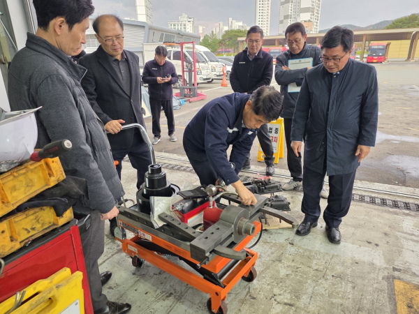 기관장 주관 안전점검 현장지도 모습