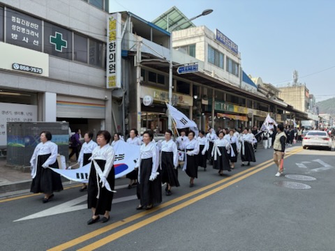 제6회 공주 3·1만세운동 재현 행사 모습