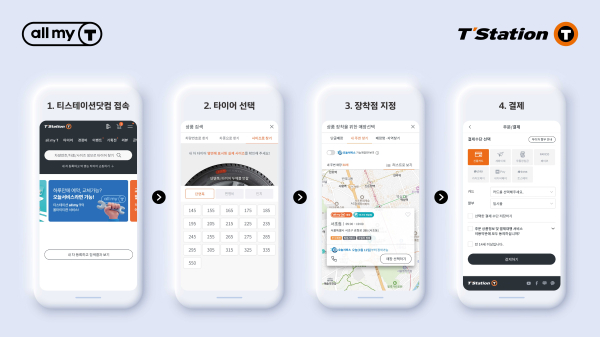 올마이티(all my T) 서비스 이용 예시 이미지