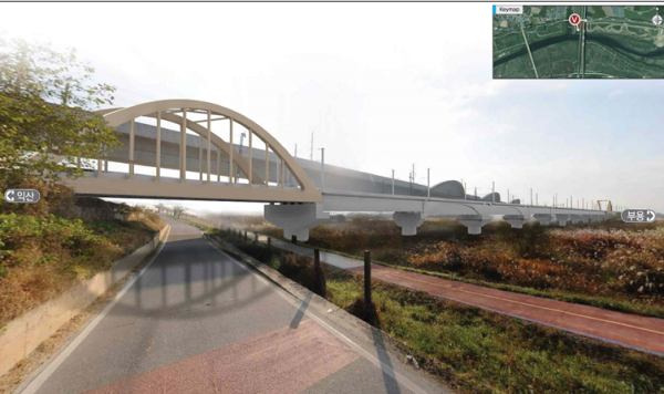 호남선 만경강제2교 개량공사 완료 후 조감도