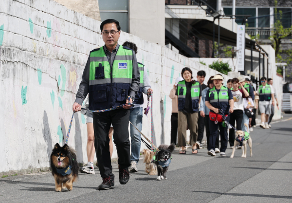 ‘펫119 반려견순찰대 합동순찰 및 안전교육’ 진행 모습