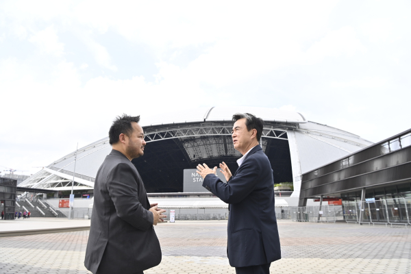 김태흠 충남도지사가 5일 세계 최대 개폐식 돔구장이 있는&nbsp;‘싱가포르 스포츠 허브’를 방문했다.&nbsp;<br>