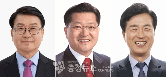 (왼쪽부터) 오석진, 진동규, 성광진 대전교육감 선거