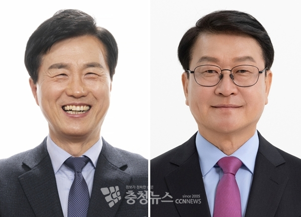 (왼쪽부터) 성광진, 오석진 대전교육감 후보