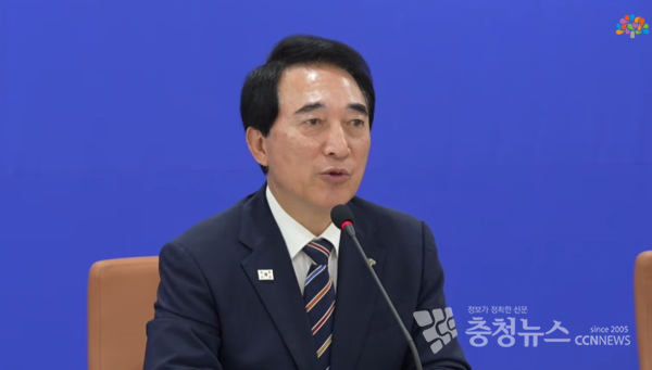 박수현 충남도지사 당선인이 충남·대전 행정통합에 대해 "기존에 제시한 로드맵대로 정확하게 추진해야 한다"고 밝혔다. 사진 중계화면 캡처
