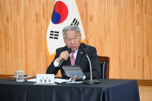 이용우 부여군수 첫 간부회의 모습