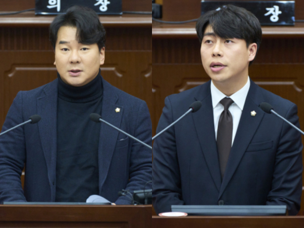 (왼쪽부터) 강정수 제10대 대전 서구의회 전반기 의장, 설재영 부의장