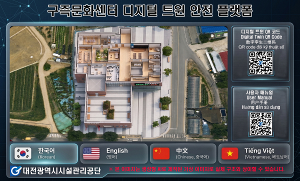 구즉문화센터 디지털 트윈 안전 플랫폼. (시설관리공단 제공)