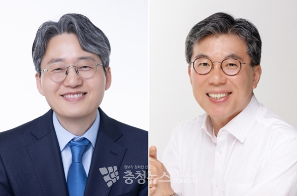 (왼쪽부터) 국립한밭대 제10대 총장 후보자 윤린 교수(1순위)와 송복섭 교수(2순위)