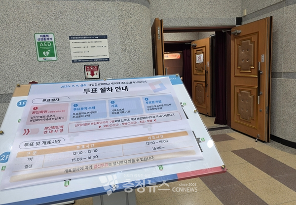 국립한밭대 제10대 총장 선거 투표장